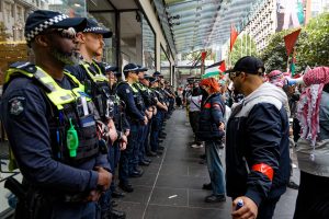 Police line at Zara.