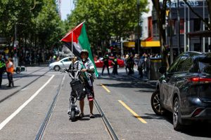 This man told me when he rode through Caulfield recently playing his music and chants, he was "stalked" through the suburb by a car.