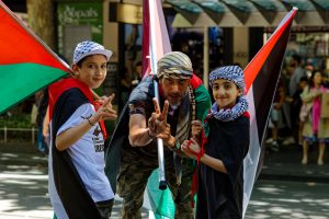 Always lots of families in Melbourne.