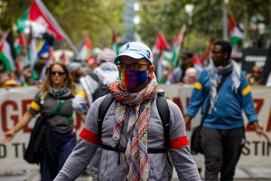 Marshalls at Melbourne's ceasefire now rally.