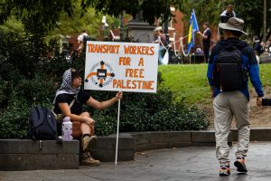 Transport workers for a free Palestine.