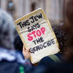 A Jew against the Gaza genocide at a rally in Naarm (Melbourne)